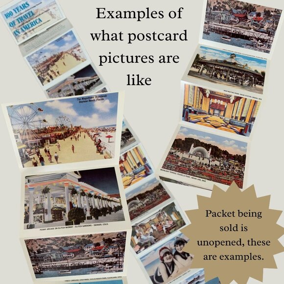 100 Years of Travel Postcard Collection Vintage 1991 American Express Exclusive - Picture 2 of 12